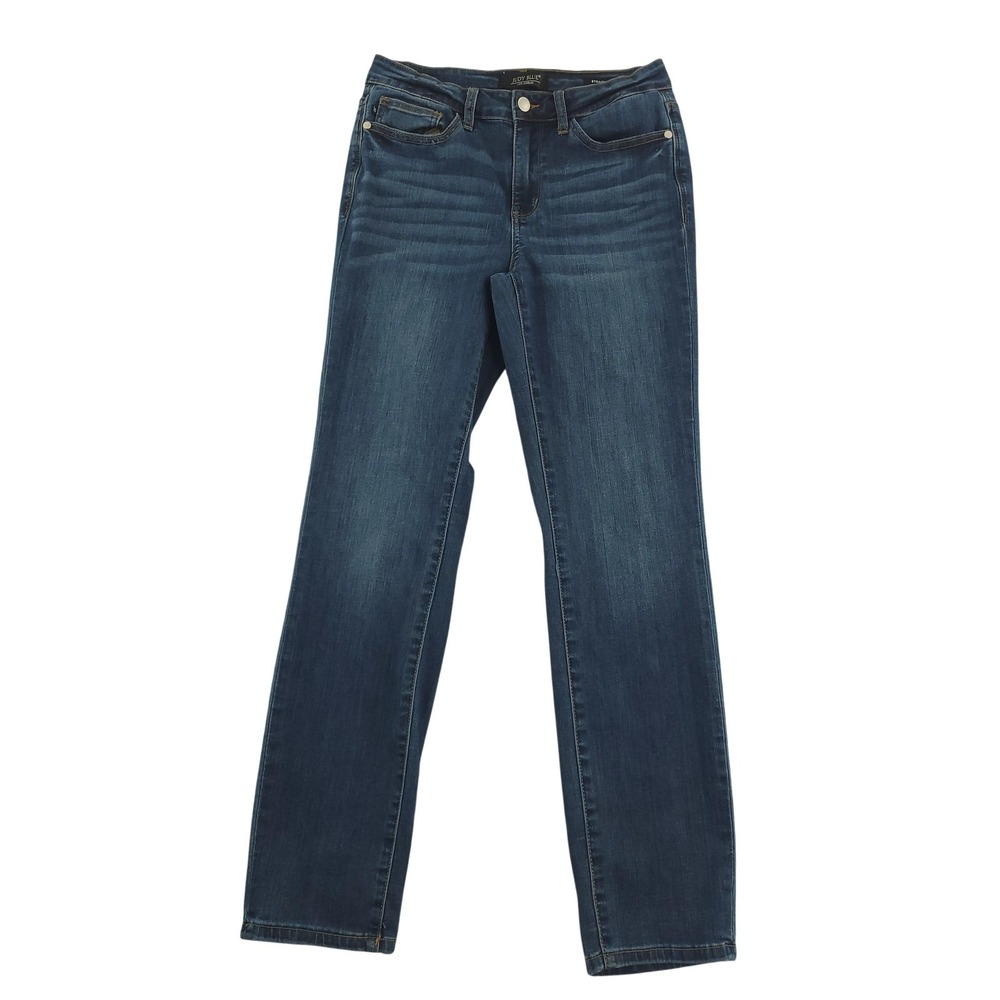 Judy‎ Blue Jeans Womens 28 Blue Medium Wash Mid Rise Straight Fit Stretch Denim